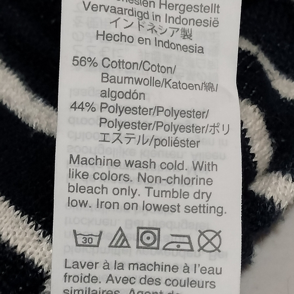 Madewell Navy and White Striped Sweatshirt size XL - Picture 2 of 10